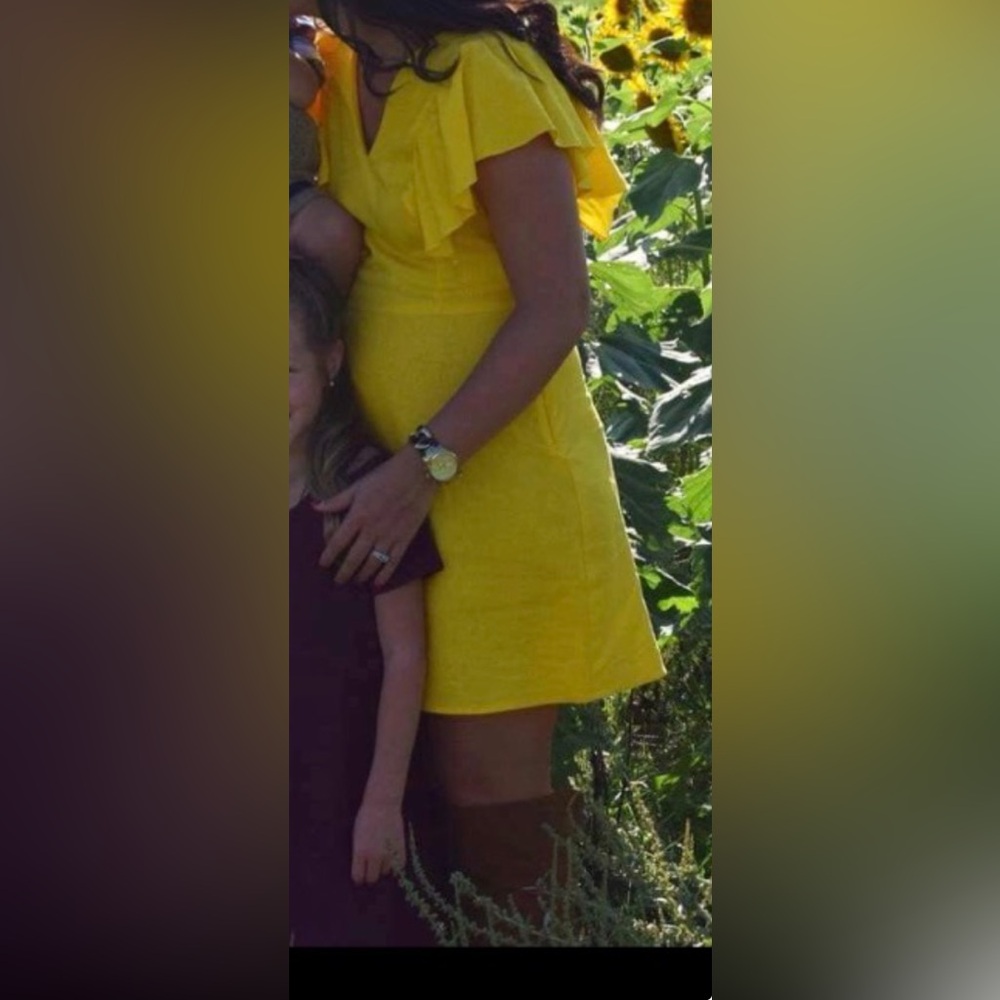 Summer Yellow Ruffle Dress